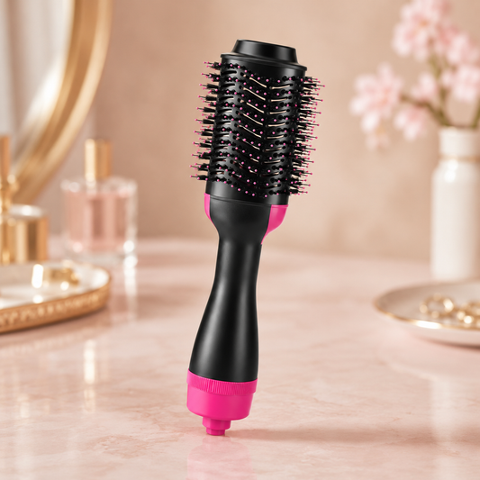 3-in-1 Hot Air Brush – Hair Dryer, Straightener & Curler