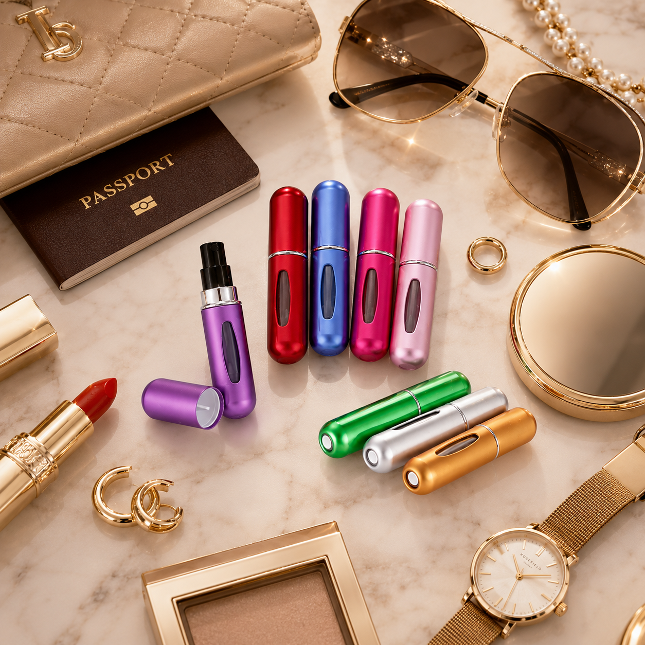 Refillable Mini Perfume Spray Bottle – Portable Travel Atomizer (Random Color)