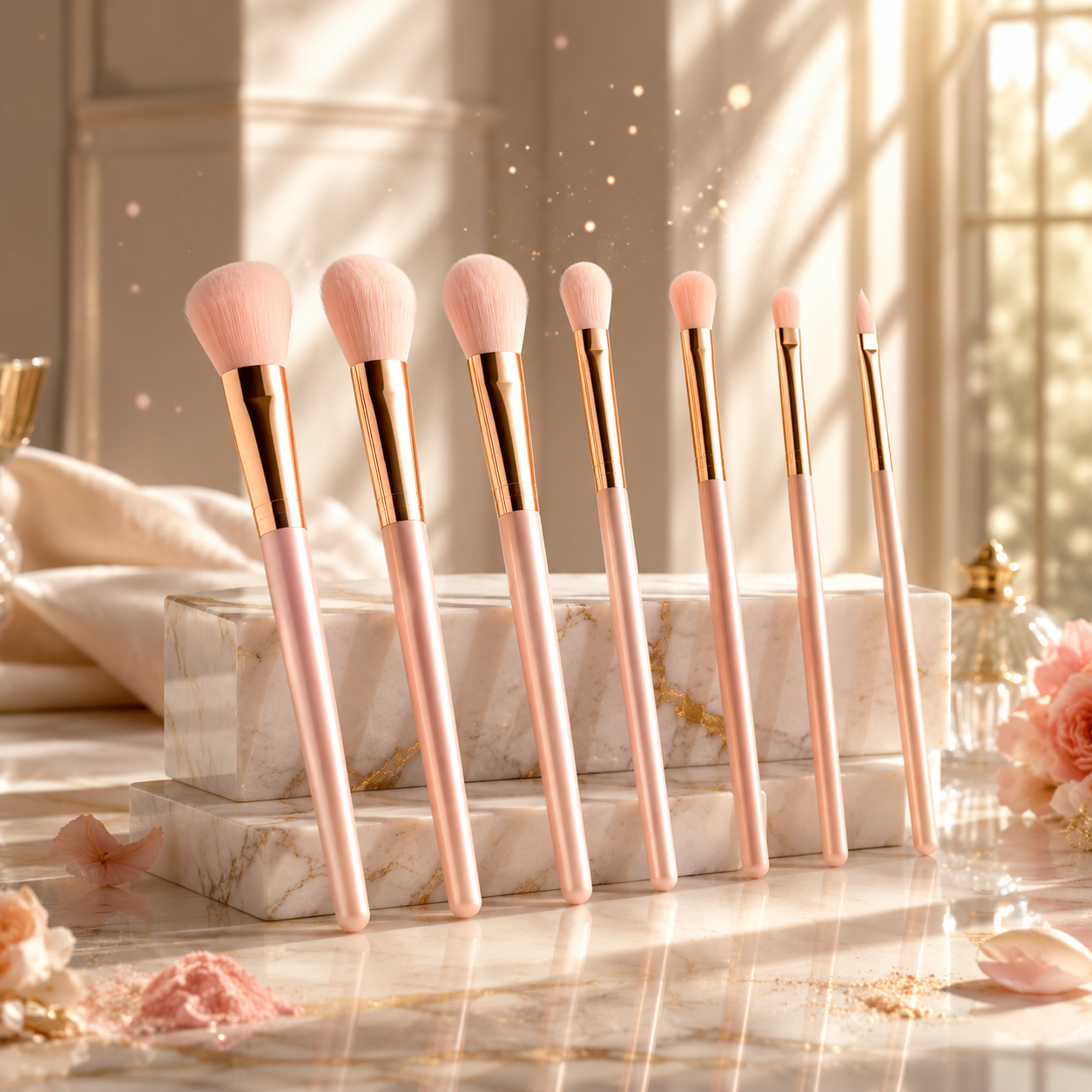 Sweet Beauty 7 PCS Makeup Brush Set – Professional Soft Brush Kit (Random Color)