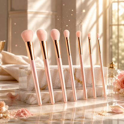 Sweet Beauty 7 PCS Makeup Brush Set – Professional Soft Brush Kit (Random Color)