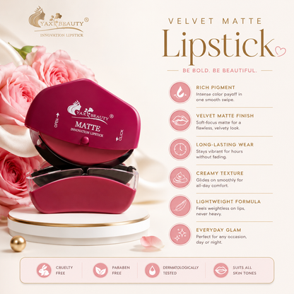 YAXI Beauty Velvet Matte Lipstick – Long-Lasting Smooth Matte Lip Color