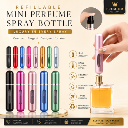 Refillable Mini Perfume Spray Bottle – Portable Travel Atomizer (Random Color)