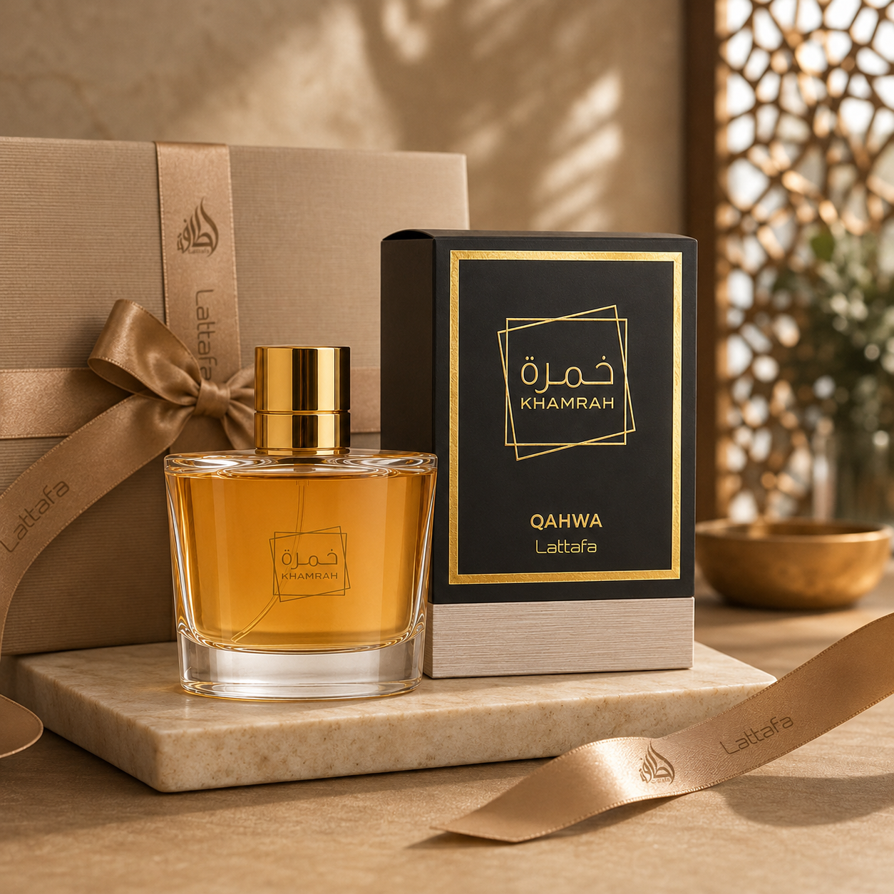Lattafa Khamrah Qahwa Unisex Eau De Parfum 100ml – Black