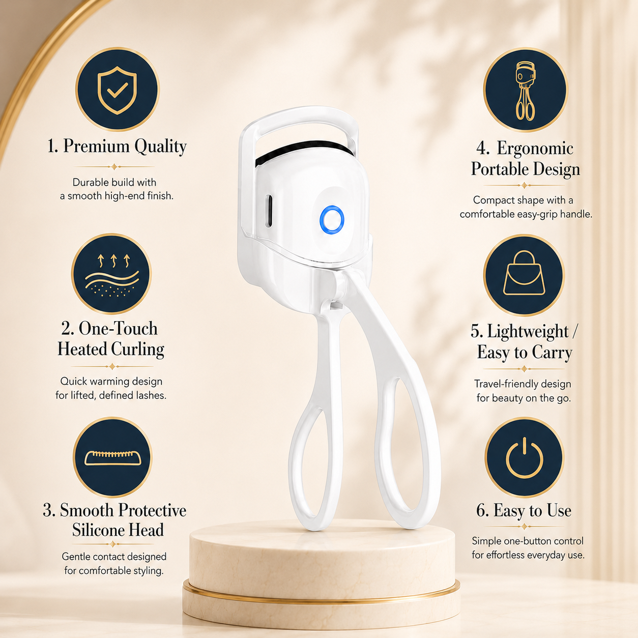Automatic Electric Eyelash Curler – Long-Lasting Eye Makeup Tool