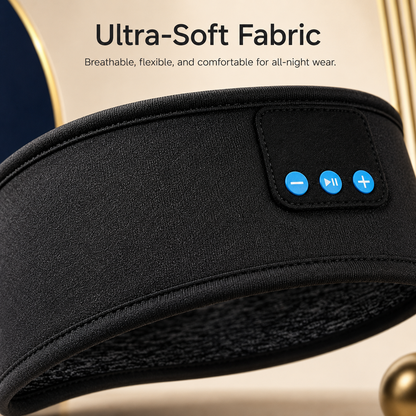 Wireless Bluetooth Music Headband with Built-In Headphones & Hands-Free Calling