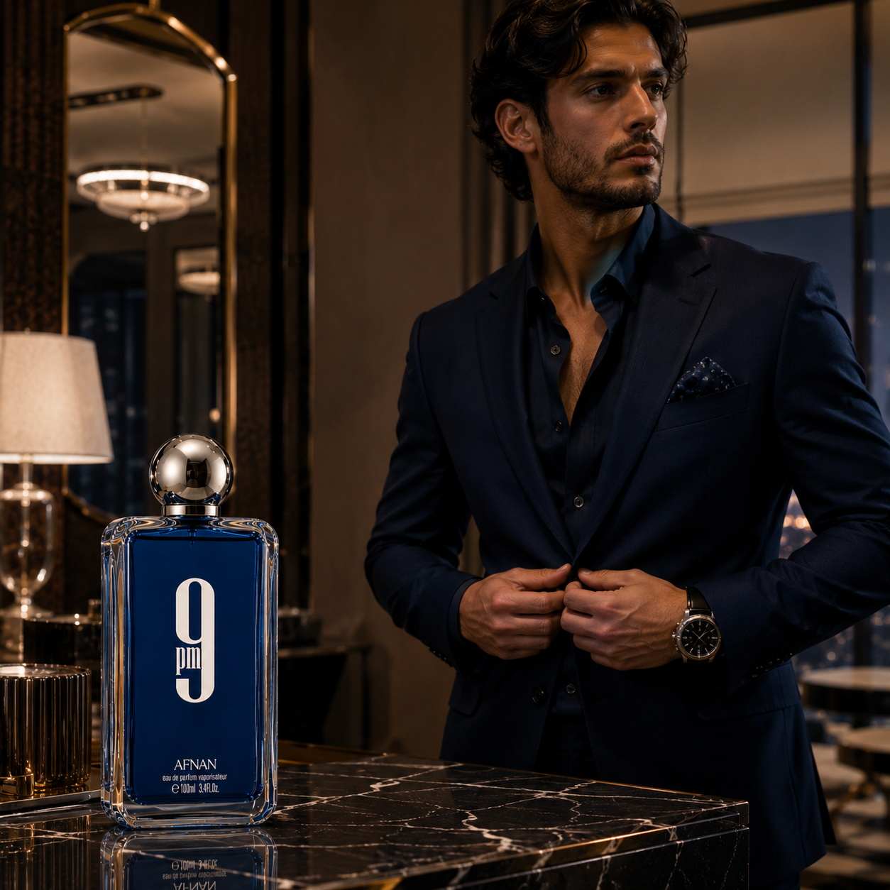 Afnan 9PM Blue Eau De Parfum 100ml – Premium Long Lasting Fresh Unisex Perfume