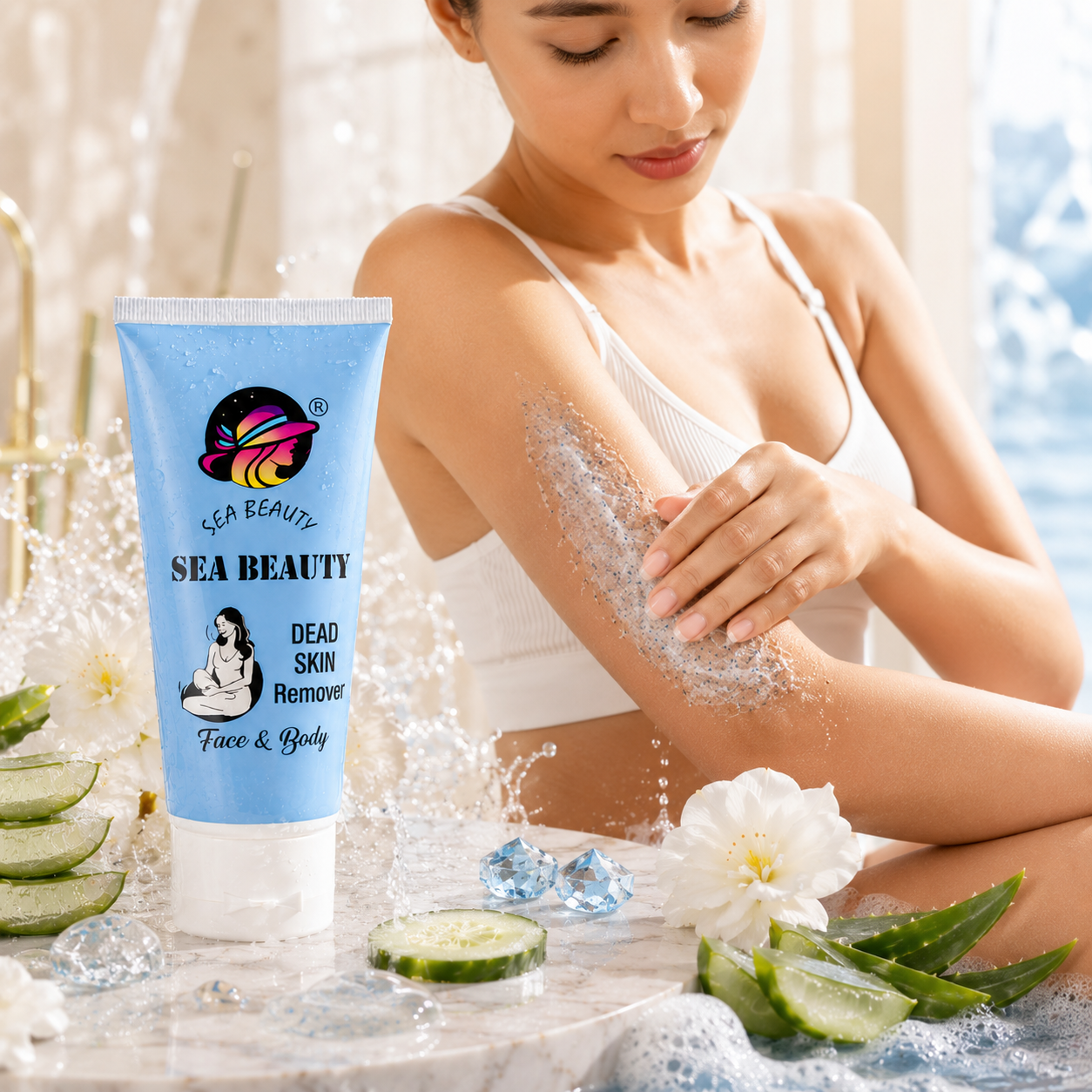 Sea Beauty Dead Skin Remover – Face &amp; Body Exfoliating Peeling Gel | Deep Cleansing Formula