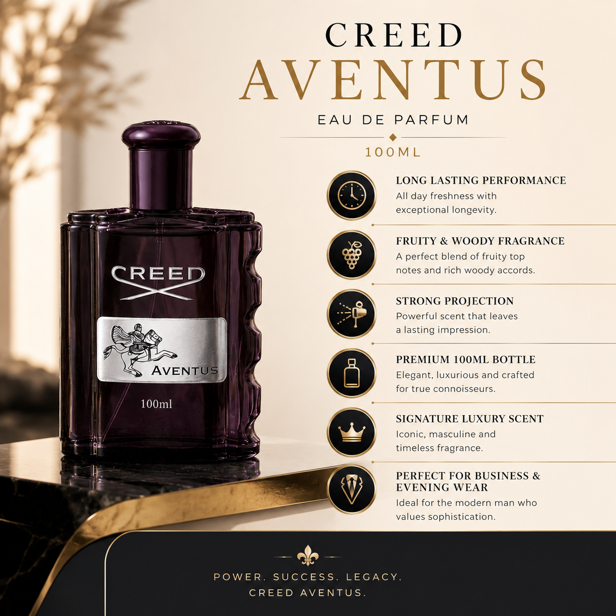 Creed Aventus Eau De Parfum 100ml – Luxury Long-Lasting Perfume for Men